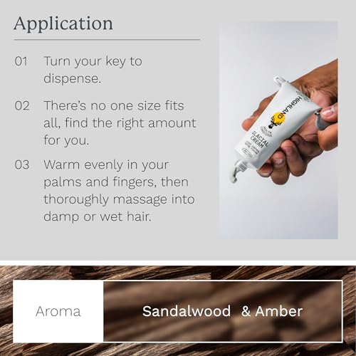 Highland Glacial Cream - Versatile hair styling cream that smooths, de-frizzes, texturizes & boosts curls. Natural, plant-derived, & made for all hair types. (2.5 oz)